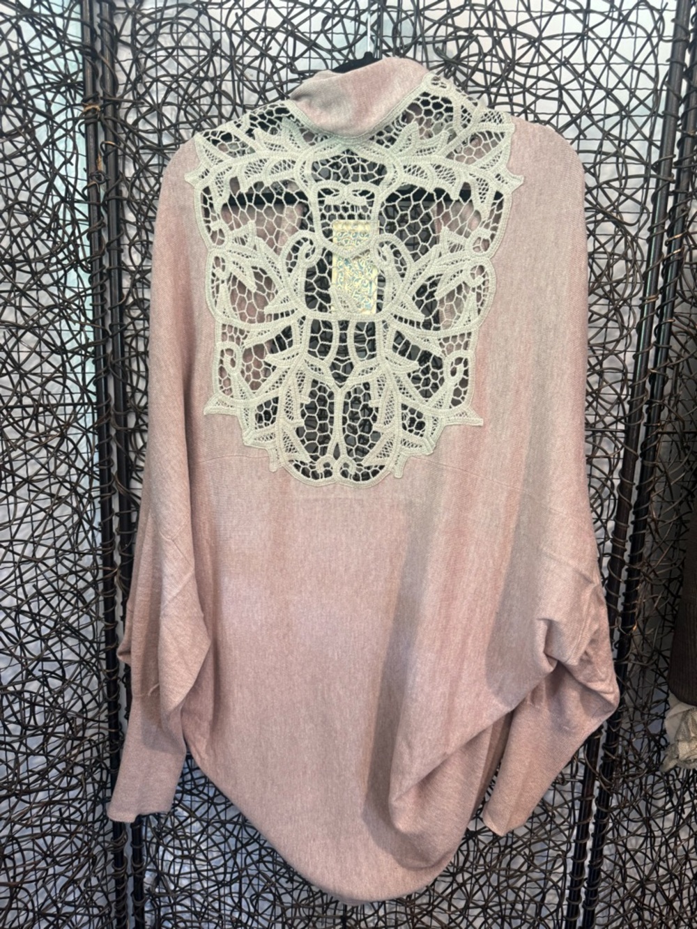 Cardigan with Open Lace Back (0156) - Picture 3 of 3